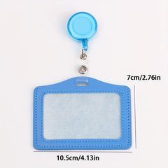 Stylish PU Leather Card Holder Set for Women Men Students