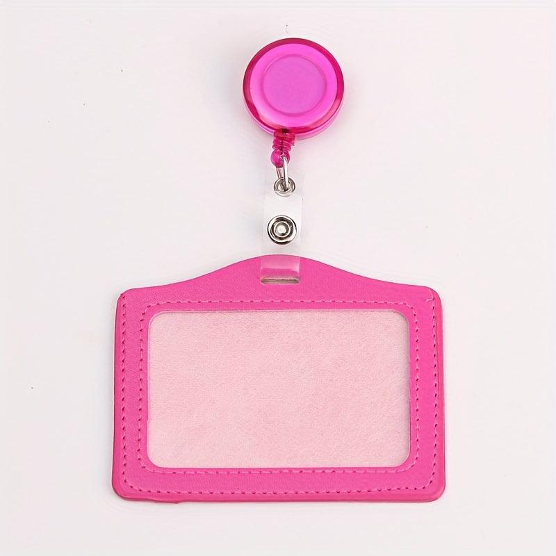 Stylish PU Leather Card Holder Set for Women Men Students
