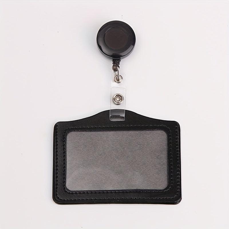 Stylish PU Leather Card Holder Set for Women Men Students