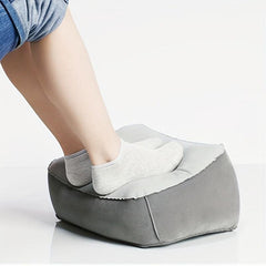 Inflatable Travel Foot Rest Pillow Soft Flocking Flying Relaxation