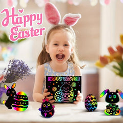 100pcs Scratch Off Craft Kit Rainbow Scratch Magic Drawing Set