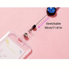 Transparent Card Holder With Lanyard Student ID Business Card Holder