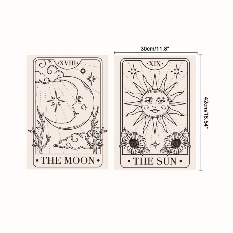 Moon And Sun Canvas Painting Wall Art Prints For Living Room Bedroom