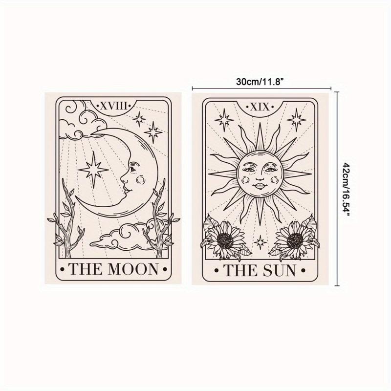 Moon And Sun Canvas Painting Wall Art Prints For Living Room Bedroom
