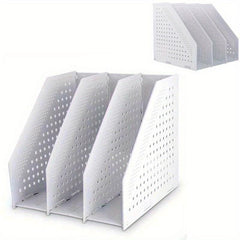 Retractable 4 Compartment Bookshelf File Storage Box Desk Necessities