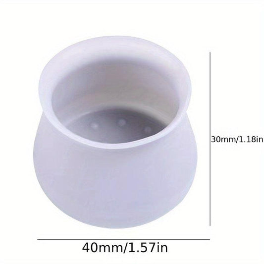 8 PCS Chair Leg Cups Transparent Silicone Anti Slip Chair Leg Pads Caps