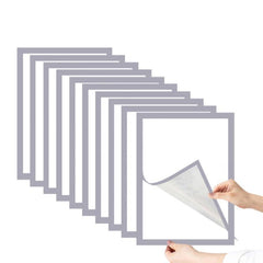 10pcs A4 Self Adhesive Magnetic Photo Frame Yellow Display Rack Hanger