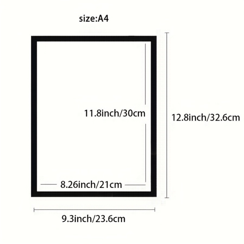 10pcs A4 Self Adhesive Magnetic Photo Frame Yellow Display Rack Hanger