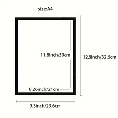10pcs A4 Self Adhesive Magnetic Photo Frame Yellow Display Rack Hanger