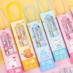 School Student Stationery Set 5pcs Preschool Birthday Gift Pencil Set