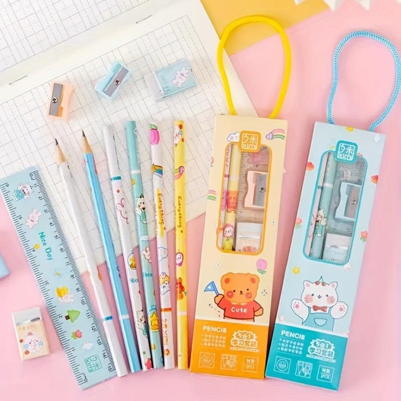 1pc Student Creative Portable Stationery Set Random