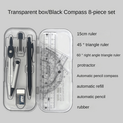 8 Piece Compass Ruler Set for School & Office - Upgrade Your Drawing Skills