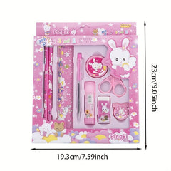 Student Stationery Set - 9pcs Pencil Combination - Birthday Gift