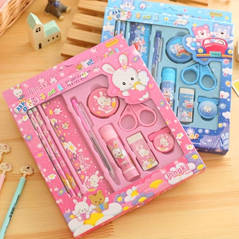 Student Stationery Set - 9pcs Pencil Combination - Birthday Gift