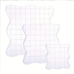 3pcs Acrylic Stamp Blocks Set with Grids - Basic Stamp Tools