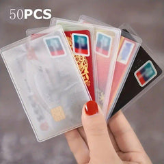 Transparent Frosted Card Holder for Bank, ID, Bus, Membership, Social Security
