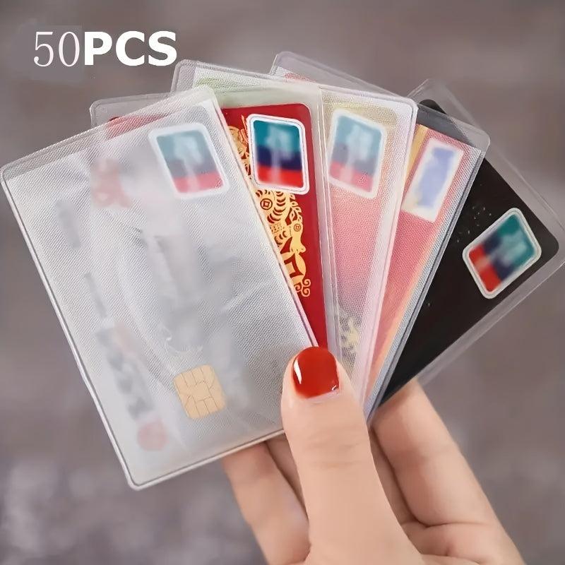Transparent Frosted Card Holder for Bank, ID, Bus, Membership, Social Security