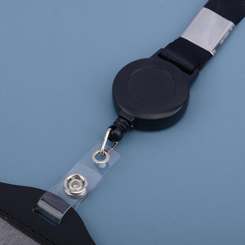 Vertical Work ID Holder with Shrink Buckle & Lanyard