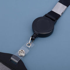 Vertical Work ID Holder with Shrink Buckle & Lanyard