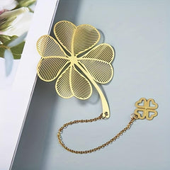 Golden Hollow Metal Bookmarks with Chain - Pack of 1