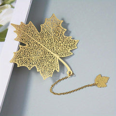 Golden Hollow Metal Bookmarks with Chain - Pack of 1
