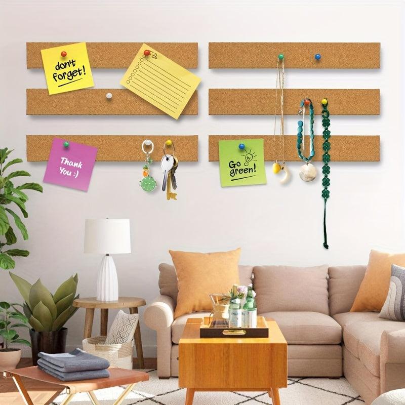 Self-Adhesive Small Cork Board Strips for Wall Desk Home Office