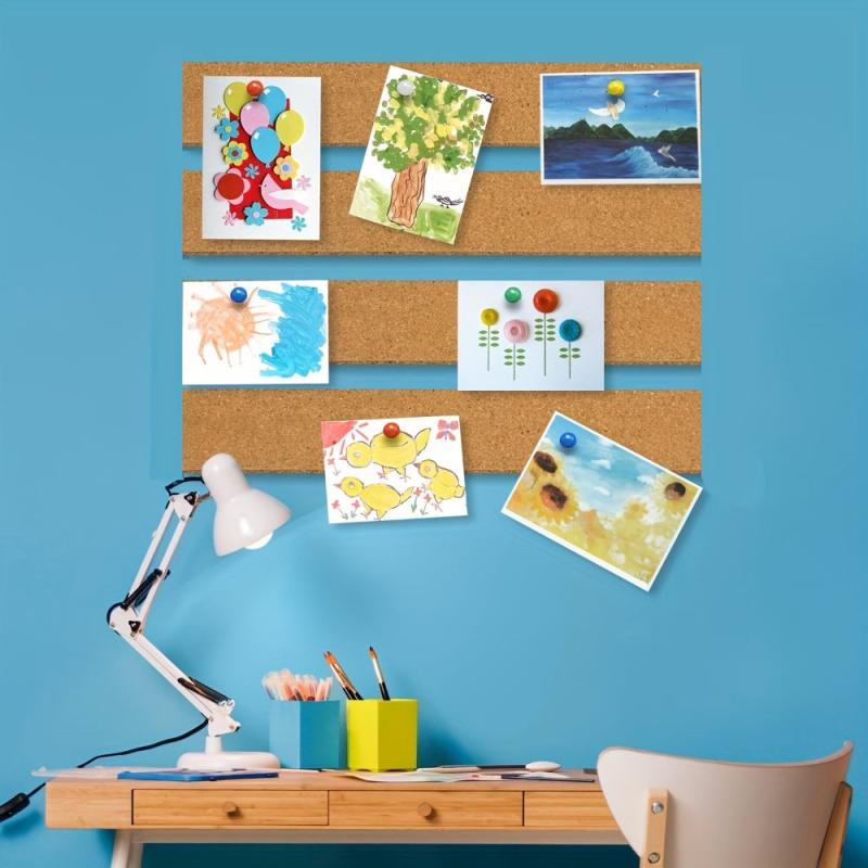 Self-Adhesive Small Cork Board Strips for Wall Desk Home Office