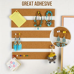 Self-Adhesive Small Cork Board Strips for Wall Desk Home Office