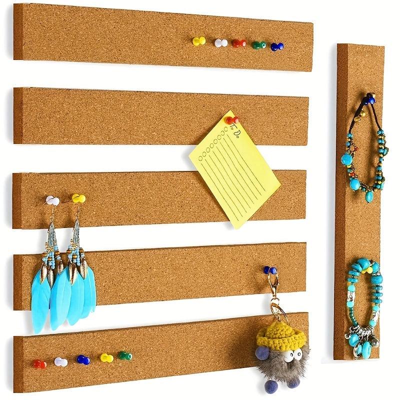 Self-Adhesive Small Cork Board Strips for Wall Desk Home Office