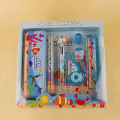 Pencil Pen Eraser Sharpener Space Pencil Box Stationary Kit