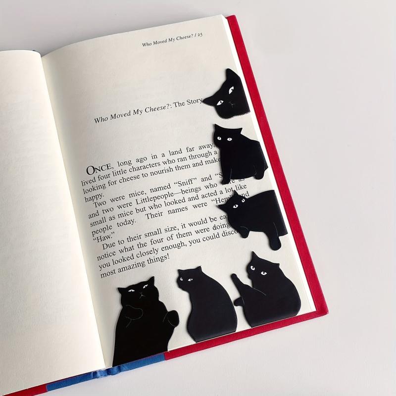 6pcs Cat Magnetic Bookmarks for Book Lovers