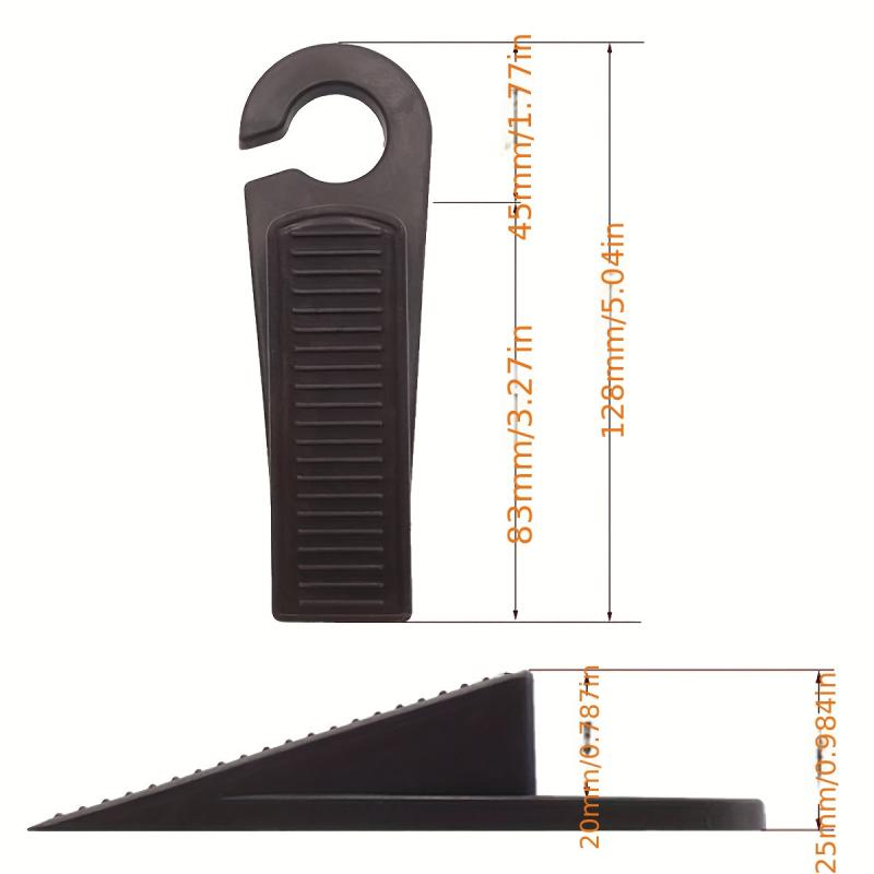 4pcs Solid Door Stoppers Wedge Doorstops w/ Hanger