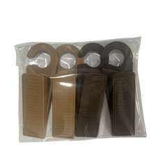 4pcs Solid Door Stoppers Wedge Doorstops w/ Hanger
