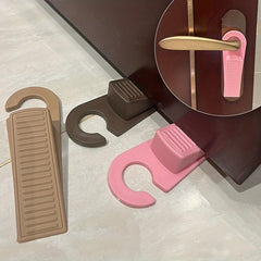 4pcs Solid Door Stoppers Wedge Doorstops w/ Hanger