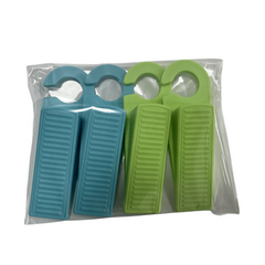 4pcs Solid Door Stoppers Wedge Doorstops w/ Hanger