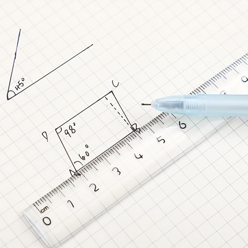 2pcs 12 15 Straight Ruler High Wear resistant High Transparency Student Ruler