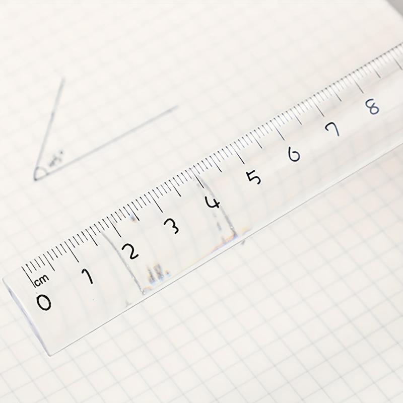 2pcs 12 15 Straight Ruler High Wear resistant High Transparency Student Ruler