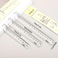2pcs 12 15 Straight Ruler High Wear resistant High Transparency Student Ruler