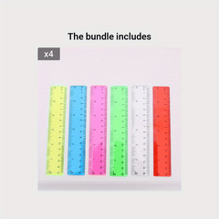 6pcs Plastic Colorful Rulers 15 24 Cm Straight Ruler Colored Safety Ruler
