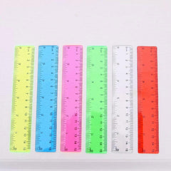 6pcs Plastic Colorful Rulers 15 24 Cm Straight Ruler Colored Safety Ruler