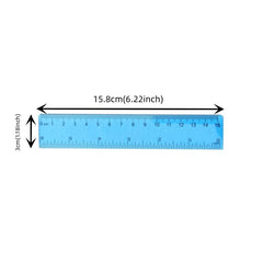 6pcs Plastic Colorful Rulers 15 24 Cm Straight Ruler Colored Safety Ruler