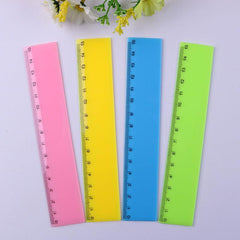 6pcs Plastic Colorful Rulers 15 24 Cm Straight Ruler Colored Safety Ruler