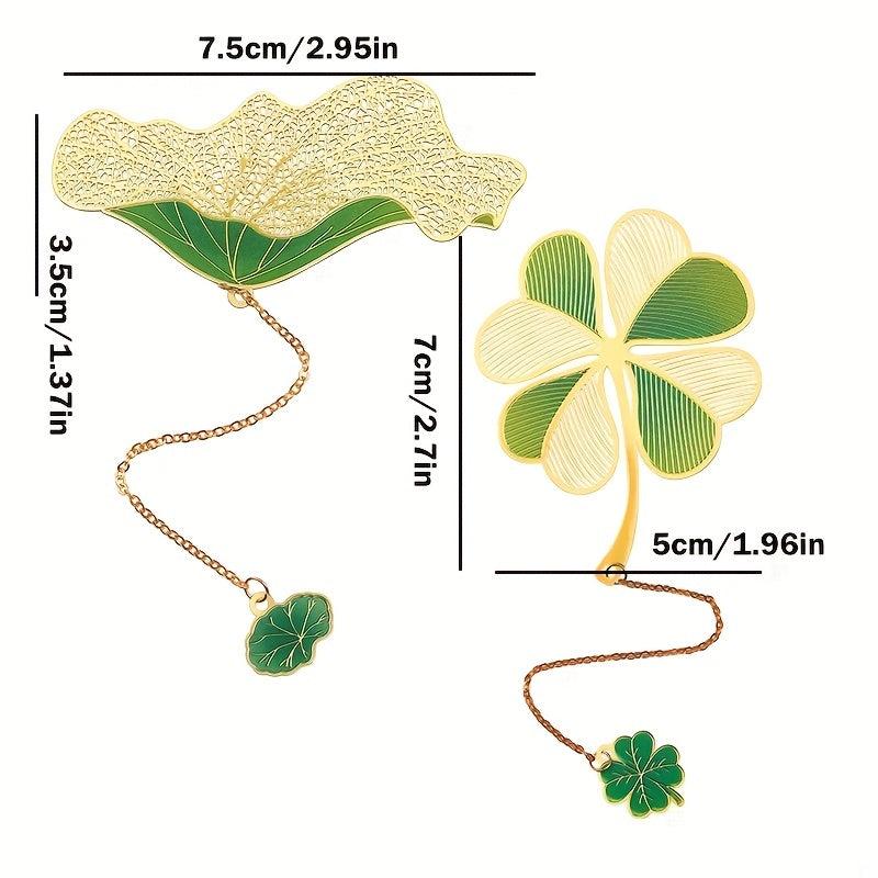 Metal Lotus Leaf Bookmark - Ideal Gift for Book Lovers