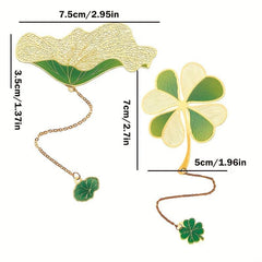 Metal Lotus Leaf Bookmark - Ideal Gift for Book Lovers