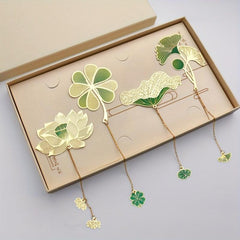 Metal Lotus Leaf Bookmark - Ideal Gift for Book Lovers