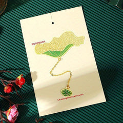 Metal Lotus Leaf Bookmark - Ideal Gift for Book Lovers