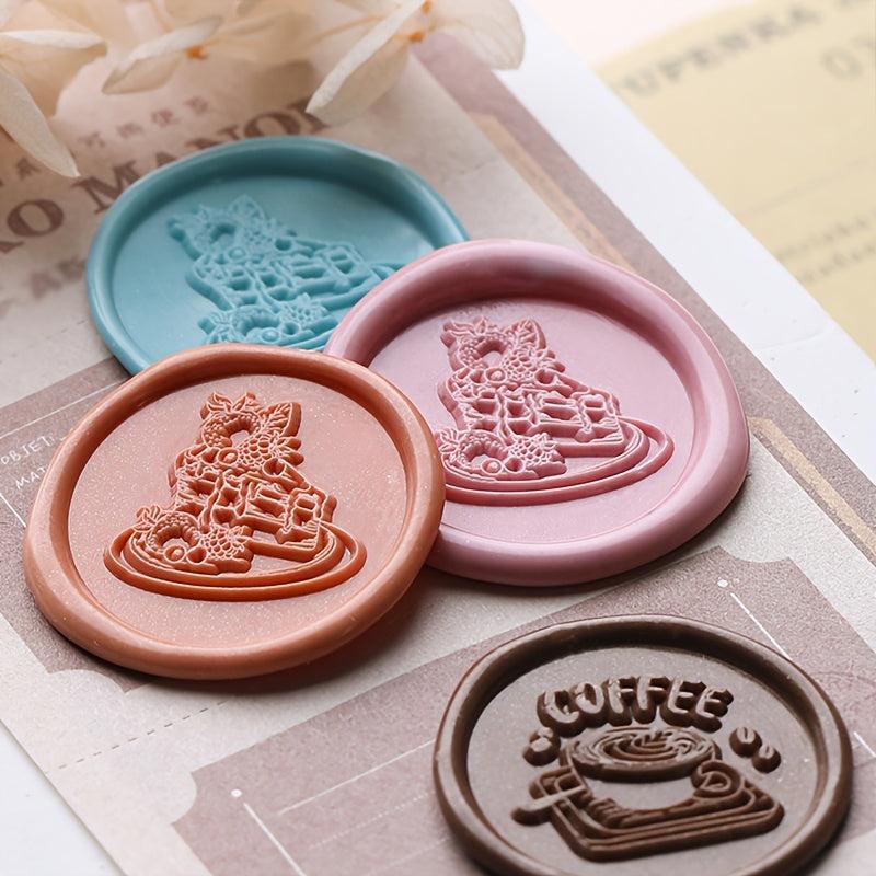 1 Pc Fire Paint Copper Head DIY Wax Sealing Copper Head for Invitation Envelope