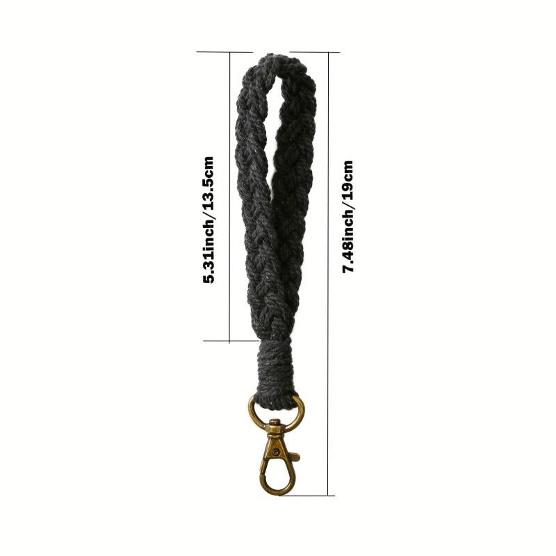 Cotton Wristlet Keychain Lanyard for Women and Girls