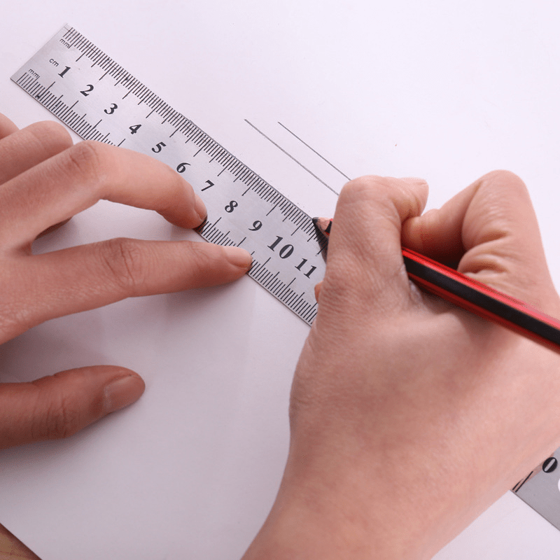 Steel Ruler 7.87in Straight Stainless Steel Rule Metal Ruler