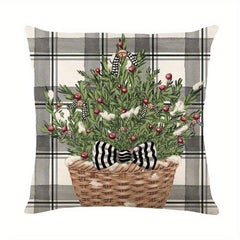 Winter Snowmen Print Pillow Case, 100% Polyester, 44x44, Home Decor